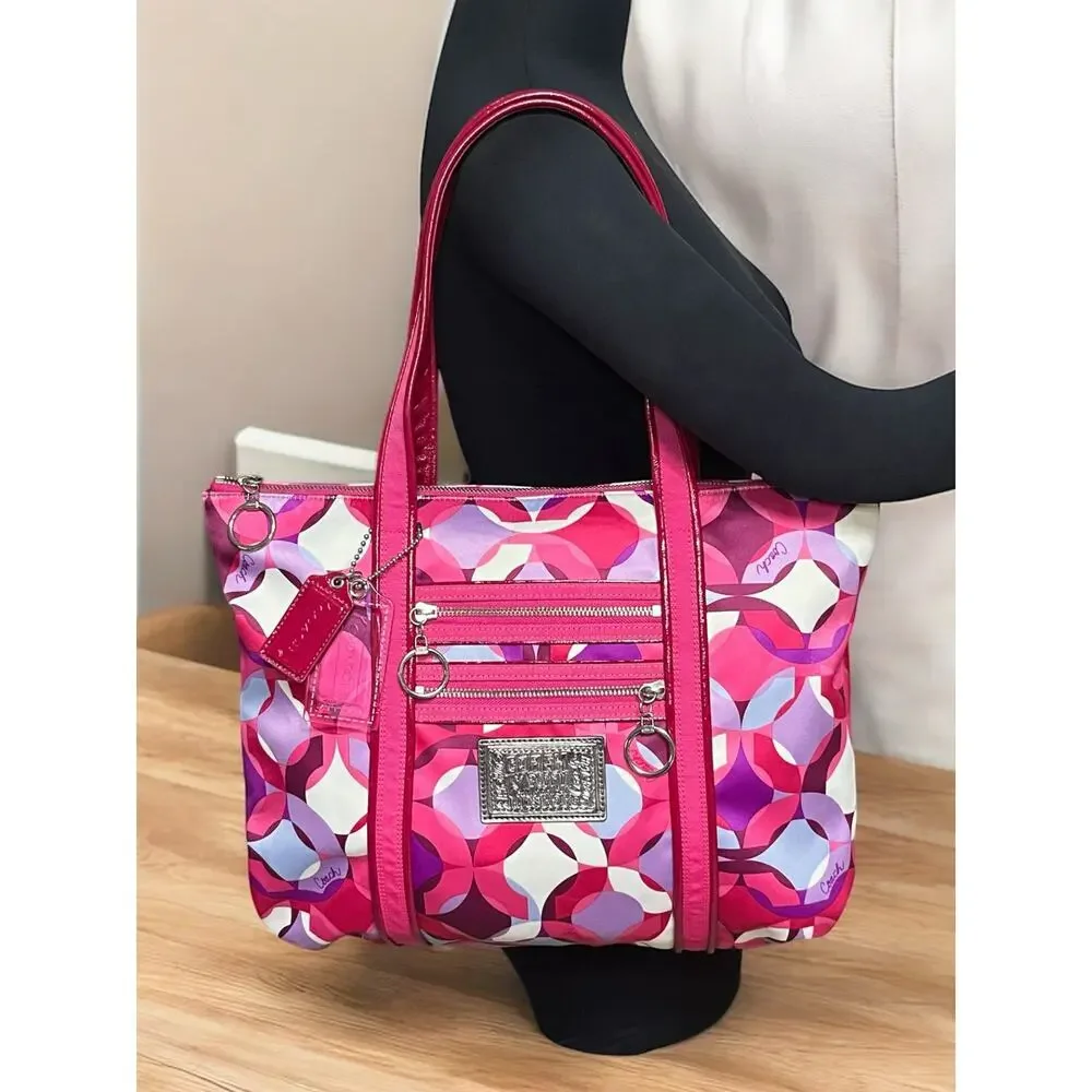 Y2K Coach 14747 Poppy Kaleidoscope Glam Tote/Crossbody/Wristlet Set